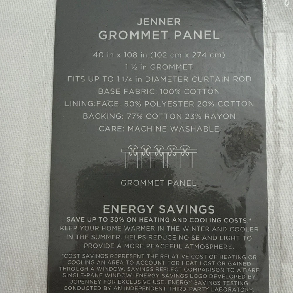 JCPenney Home Cream Grommet Panel